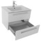Wall Mounted Bathroom Vanity, Modern, 24